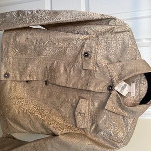 Metallic lace jacquard jacket